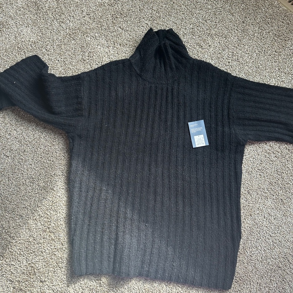 Chic Black Turtleneck Sweater for Women
